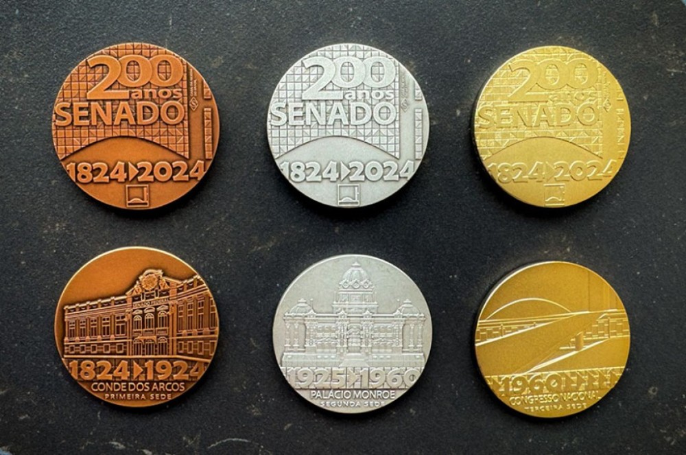 Senado lança medalhas comemorativas do bicentenário