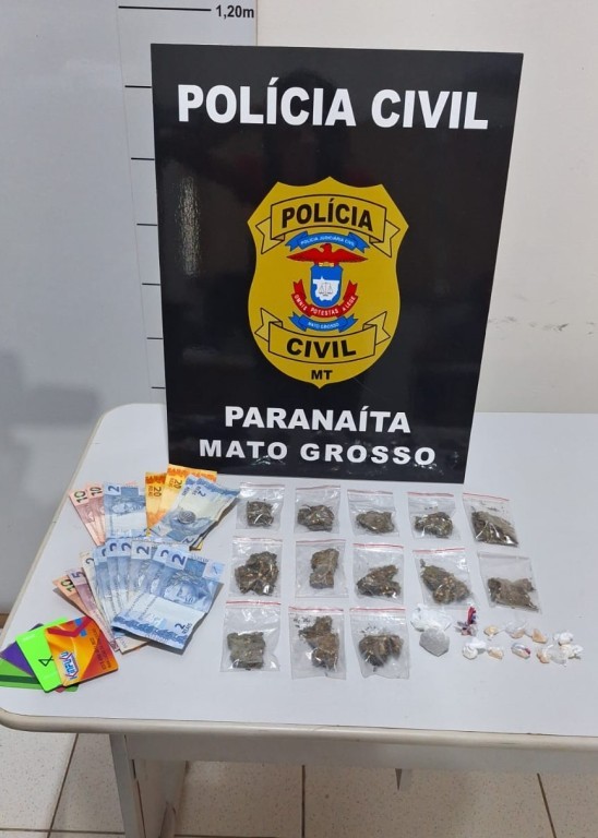 Dois jovens traficantes são presos pela Polícia Civil em Paranaíta