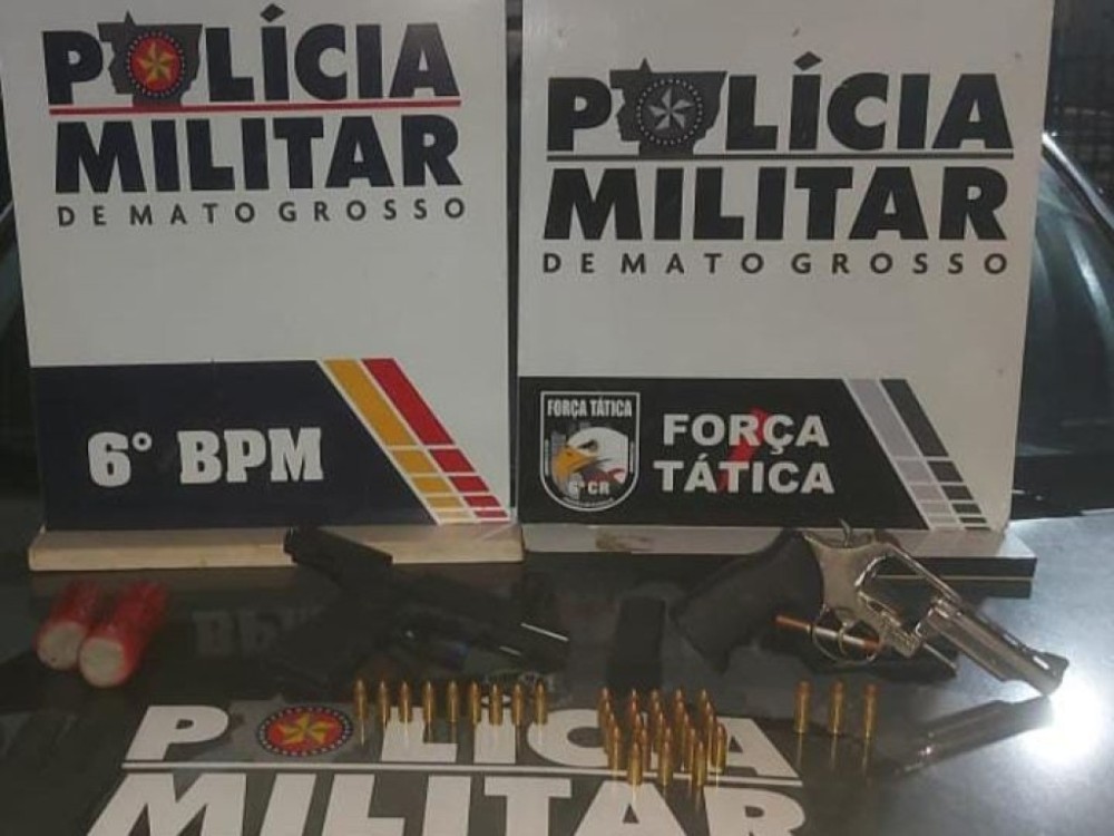 PM prende homem e apreende dois menores com armas de fogo e explosivos artesanais