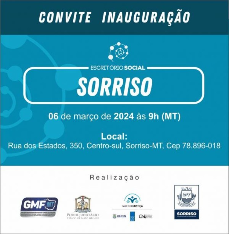 TJMT inaugura a oitava unidade do Escritório Social, em Sorriso