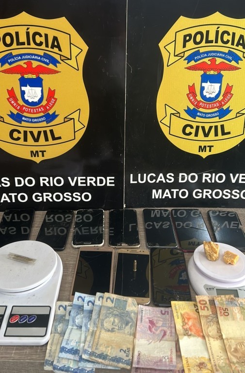 Polícia Civil prende 4 por envolvimento com o tráfico de drogas em Lucas do Rio Verde