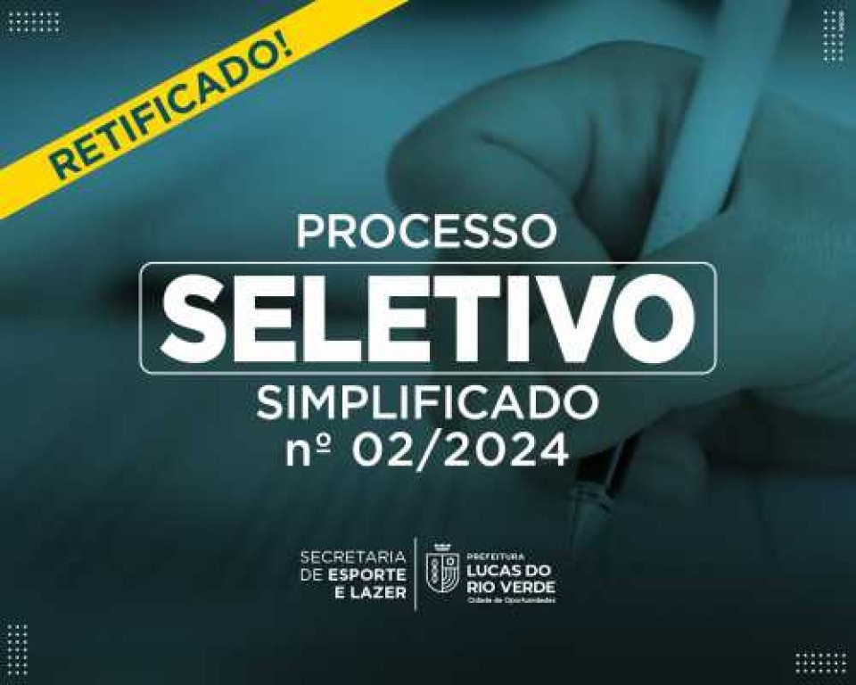 Prova objetiva do Seletivo do Esporte será no dia 28 de março
