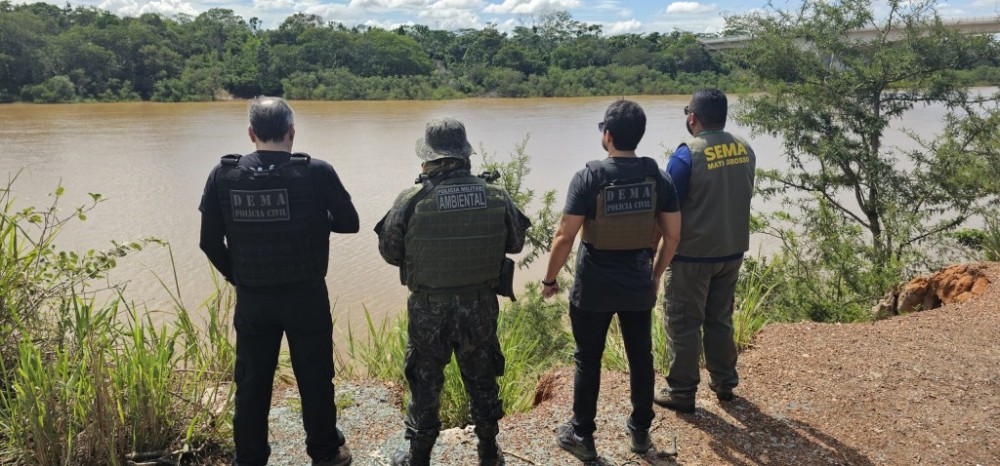 Órgãos de proteção ao meio ambiente deflagram operação para apurar descarte ilegal às margens do Rio Cuiabá