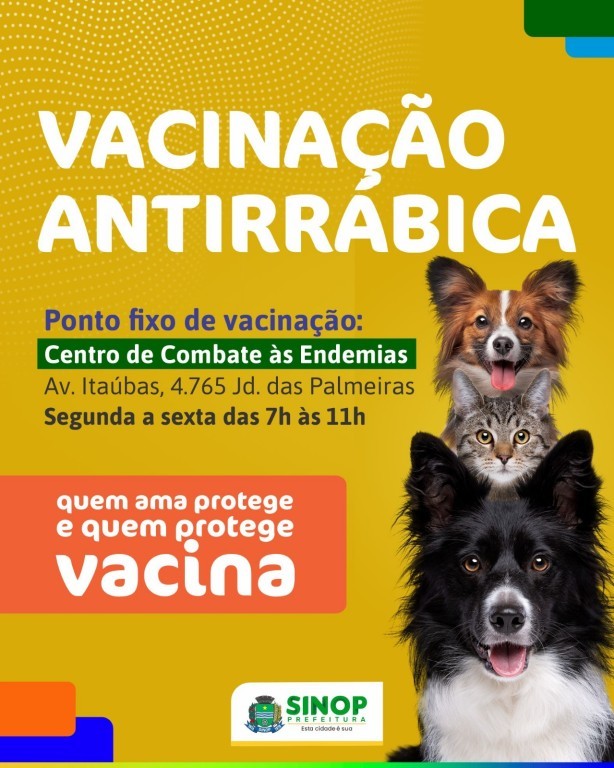 Antirrábica 2024: vacinação itinerante inicia neste sábado pela Gleba Mercedes