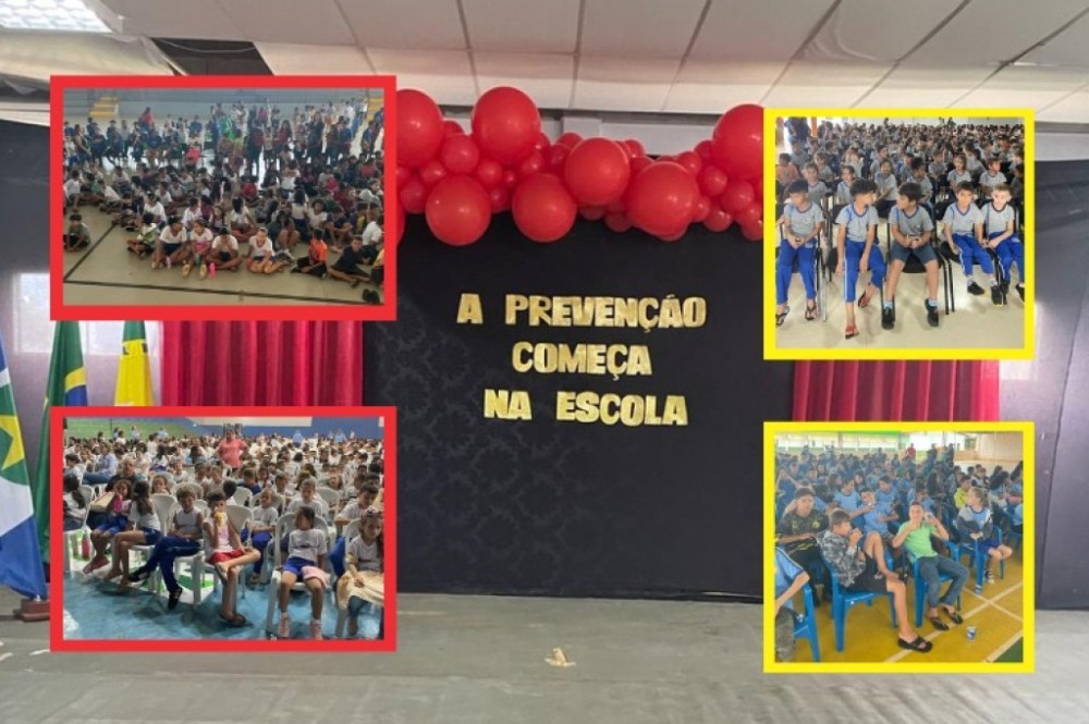 Rede de proteção destaca interação dos alunos durante peça teatral