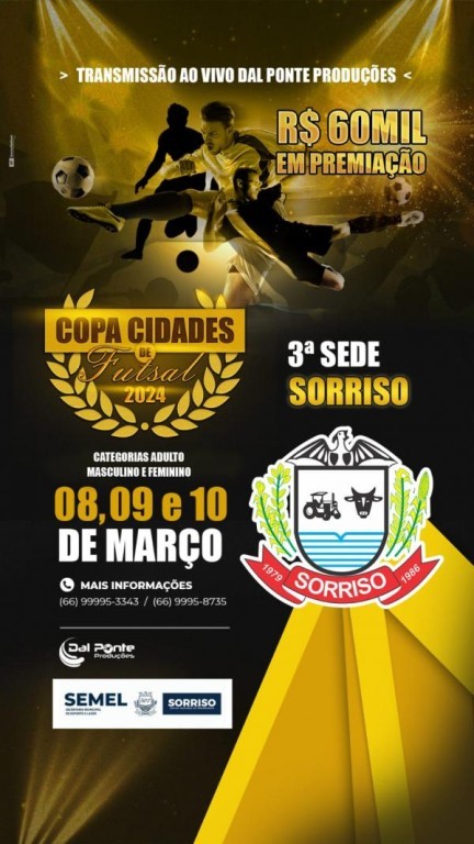 Sorriso dá início a 3ª série a Copa Cidades de futsal