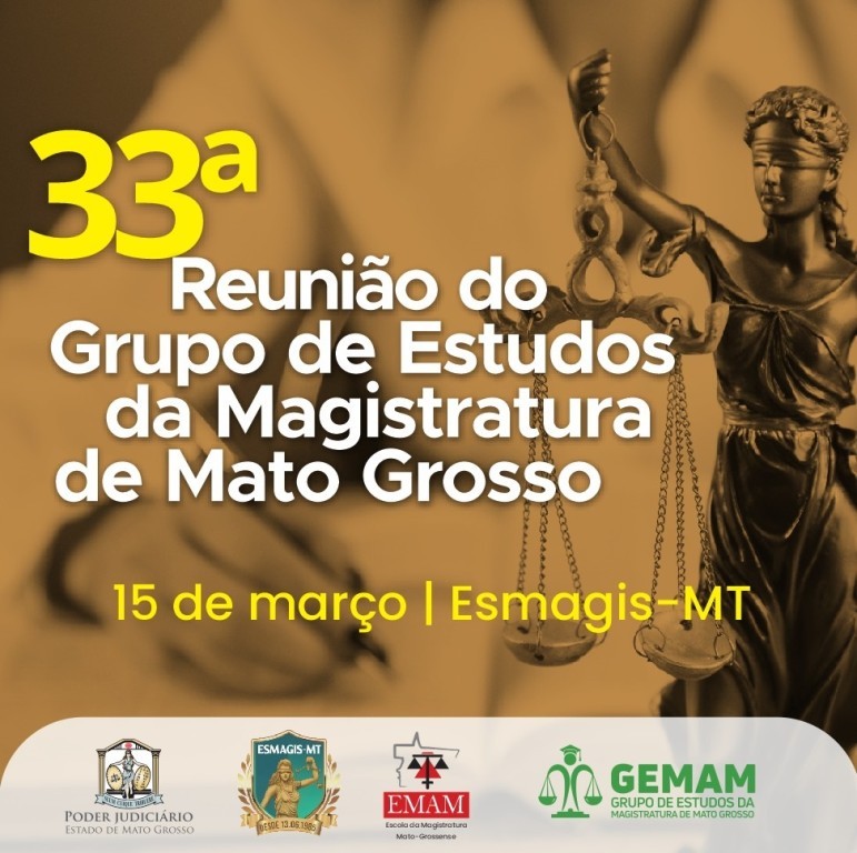 Grupo de Estudos da Magistratura se reunirá no dia 15 de março para debater cinco estudos