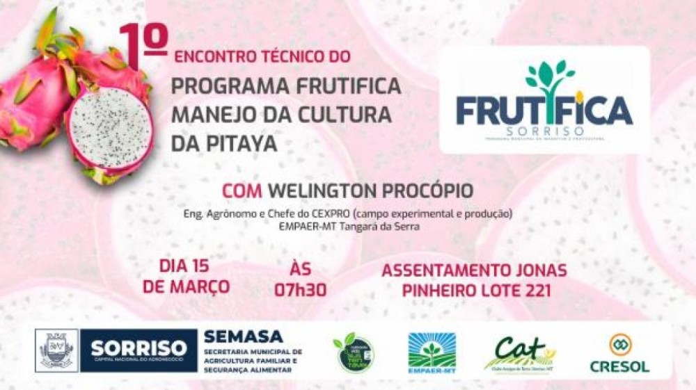 Encontro técnico abordará técnicas sobre o cultivo da pitaya