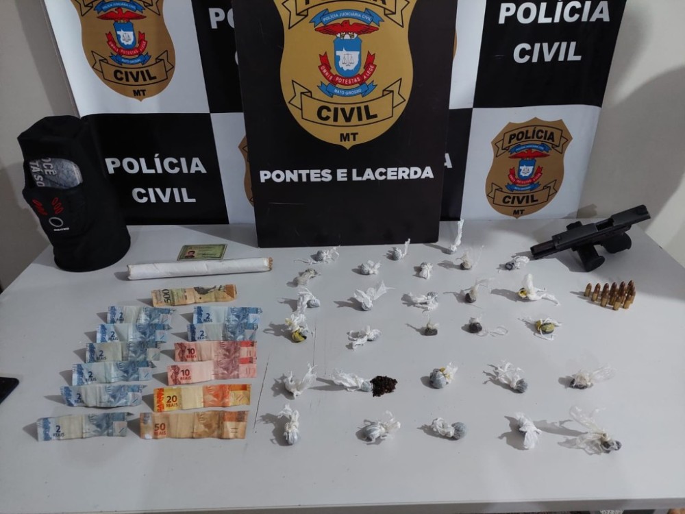 Dupla é presa em flagrante por tráfico e com veículo que seria usado em roubos em Pontes e Lacerda