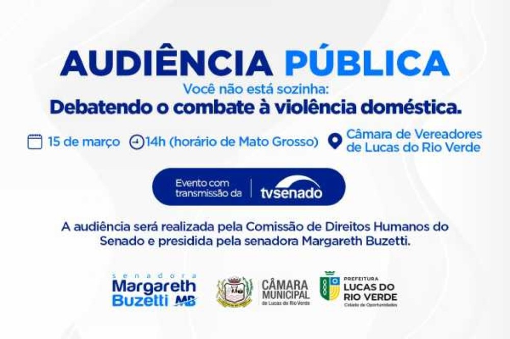 Audiência Pública sobre Combate à Violência Doméstica será nesta sexta-feira (15)
