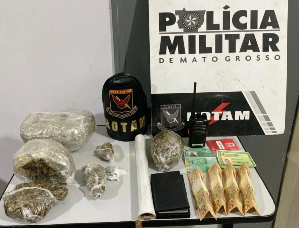 Rotam prende homem e apreende adolescentes com porções de maconha em Várzea Grande