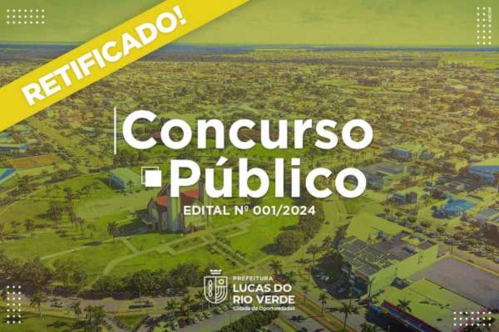 Prefeitura retifica edital do Concurso Público nº 01/2024