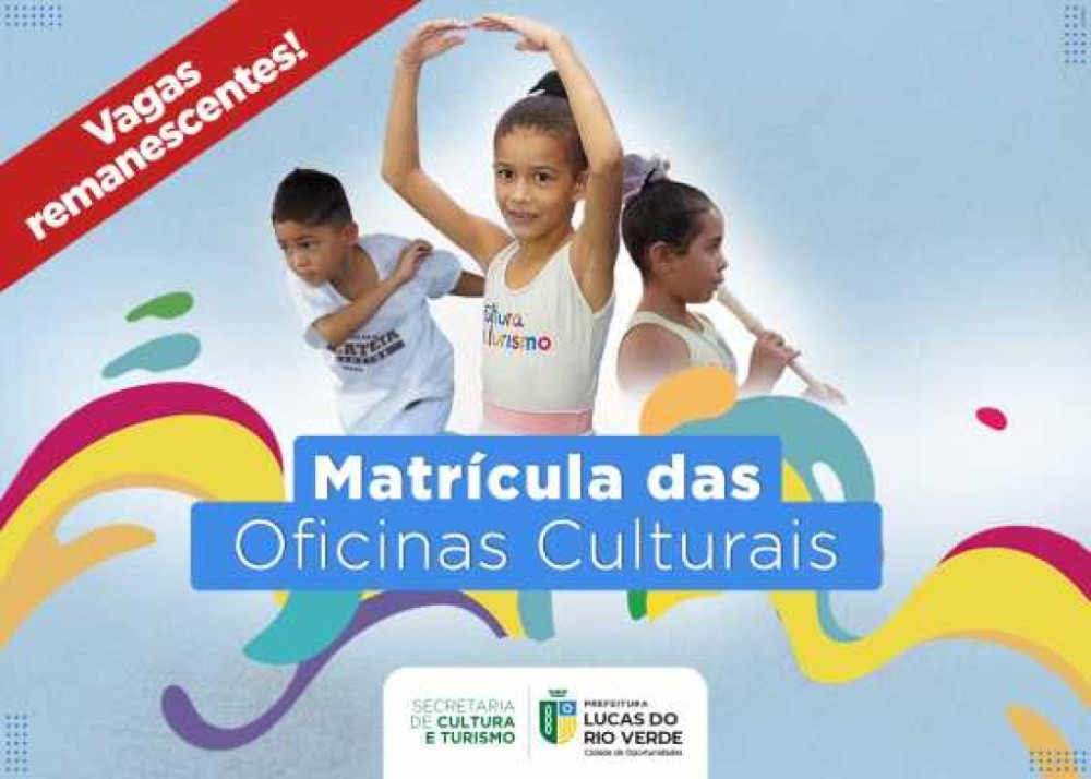 Cultura abre vagas remanescentes para Oficinas Culturais
