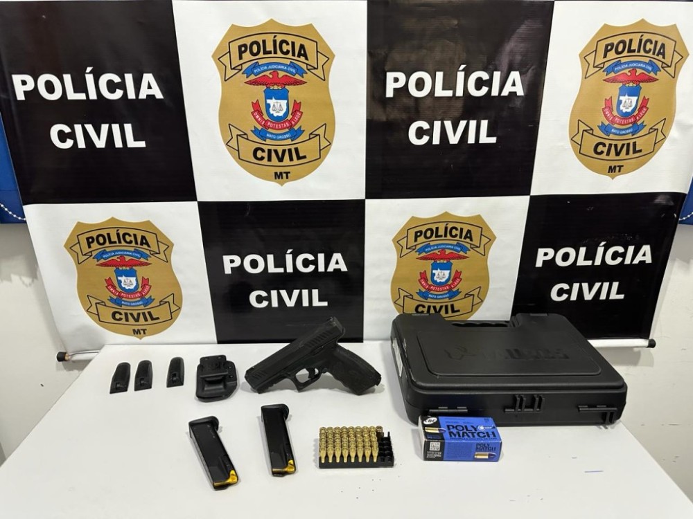 Polícia Civil apreende arma de fogo de homem investigado por violência doméstica