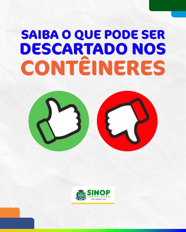 Orientações para descarte correto de lixo em contêineres de coleta