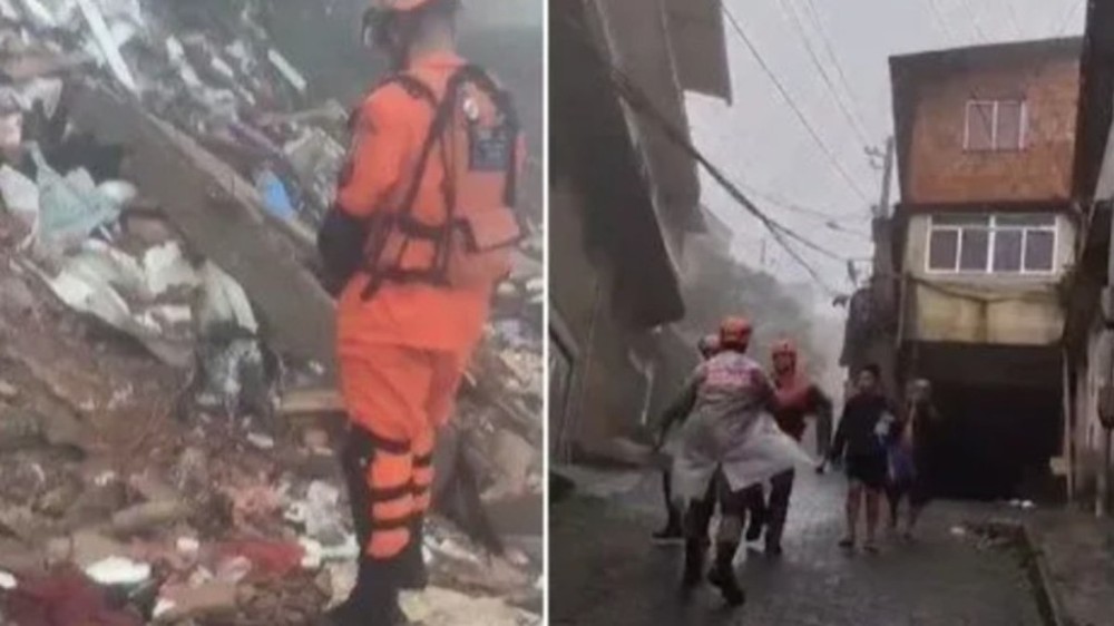 Vídeo: criança é resgatada com vida após 16h sob escombros no RJ