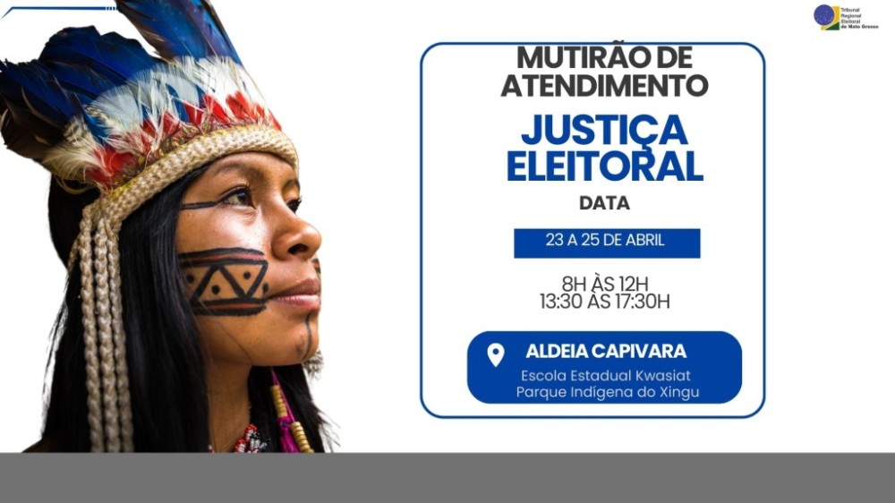 Justiça Eleitoral promove mutirão de atendimento na aldeia Capivara, em São Félix do Araguaia