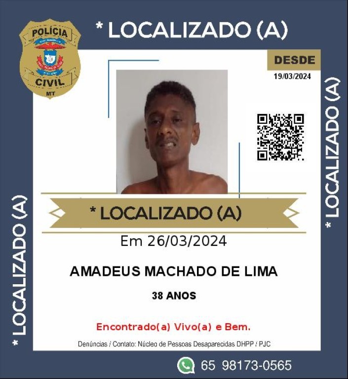 Vítima que desapareceu em rodoviária é localizada pela Polícia Civil no centro de Cuiabá