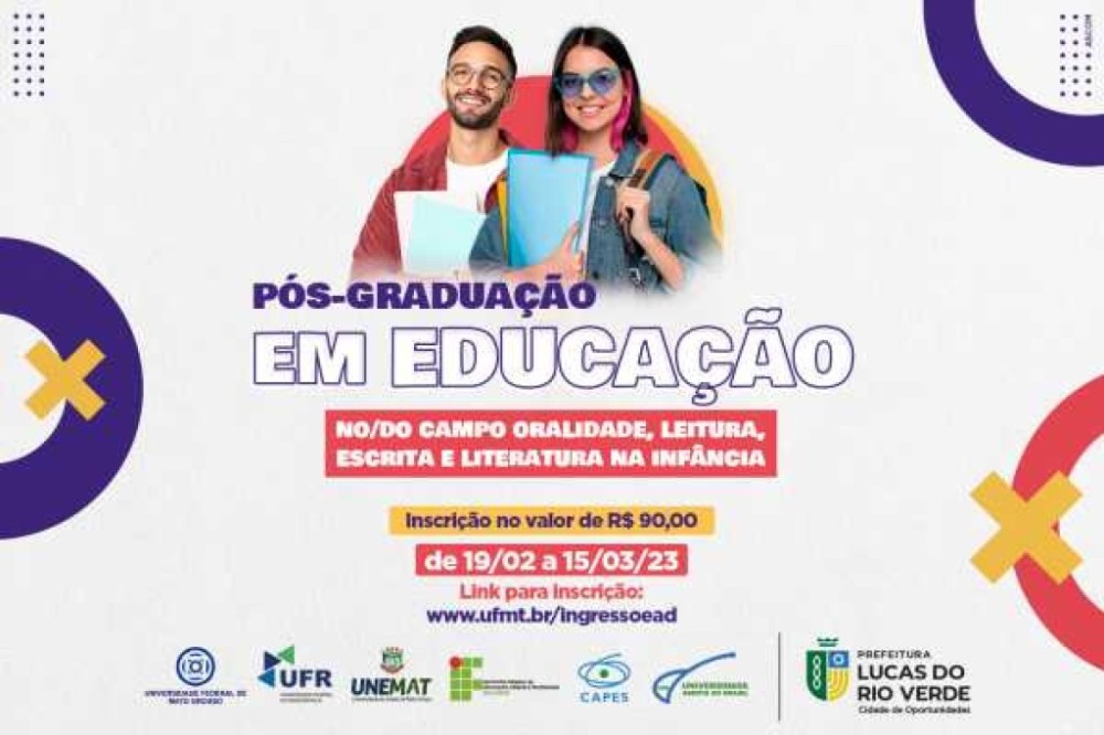 UAB/UFMT: matrículas abertas para aprovados no curso de Especialização em Educação
