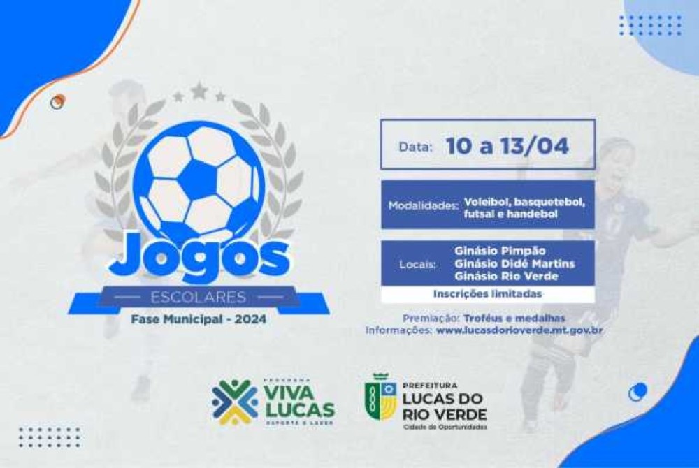 Abertas inscrições para os Jogos Escolares Municipais 2024