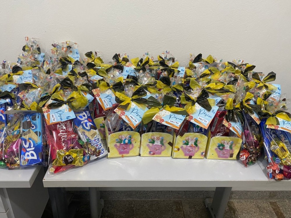 Politec de Sorriso realiza ação social para entrega de cestas de Páscoa para crianças carentes