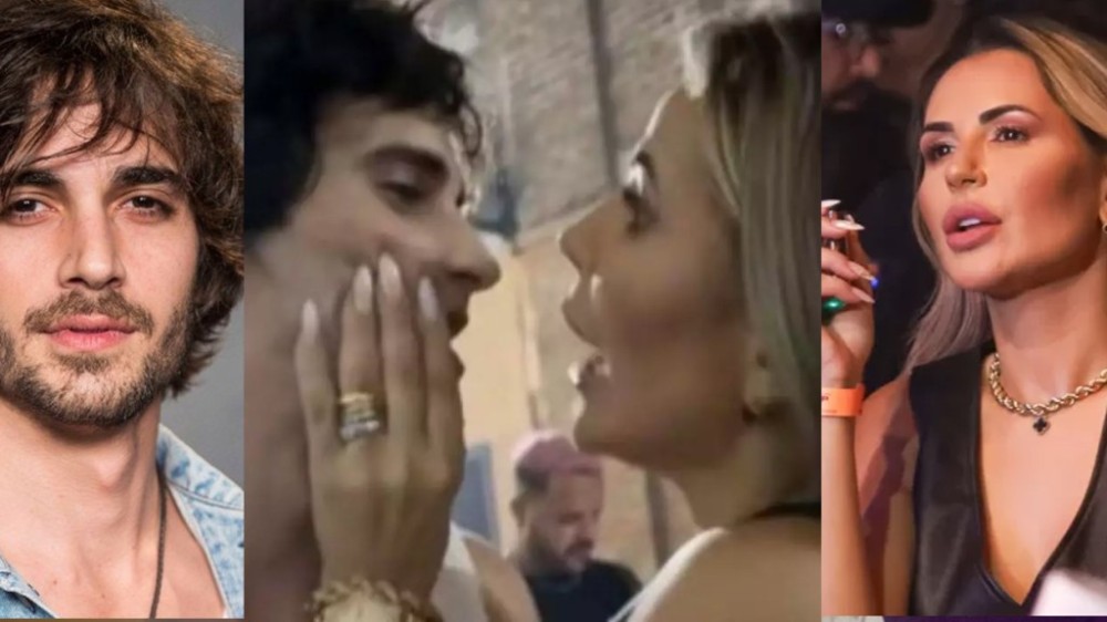 Em vídeo, Fiuk aparece tentando beijar Deolane Bezerra e ela reage: ‘Quer beijar’