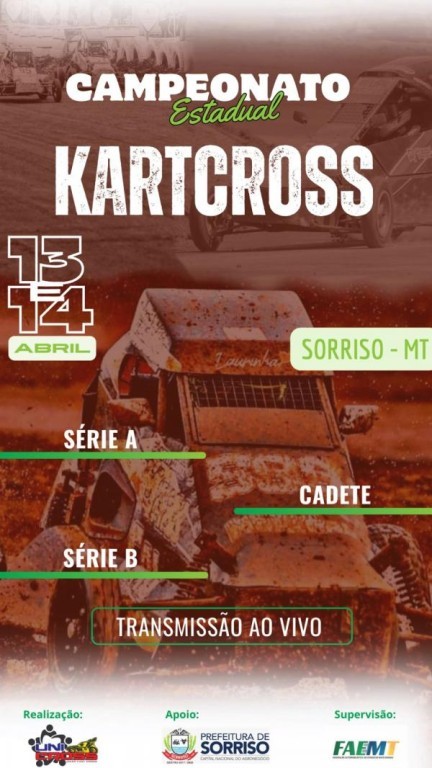 Sorriso sedia abertura do Campeonato Estadual de Kartcross