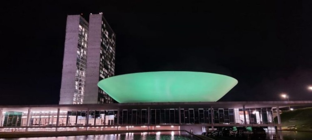 Câmara tem iluminação verde em homenagem ao Dia Internacional da Homeopatia