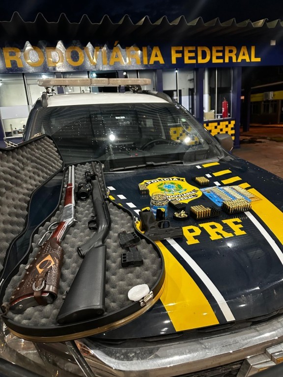 CAC é flagrado transportando 3 armas de fogo e mais de 500 munições em rodovia federal de Mato Grosso