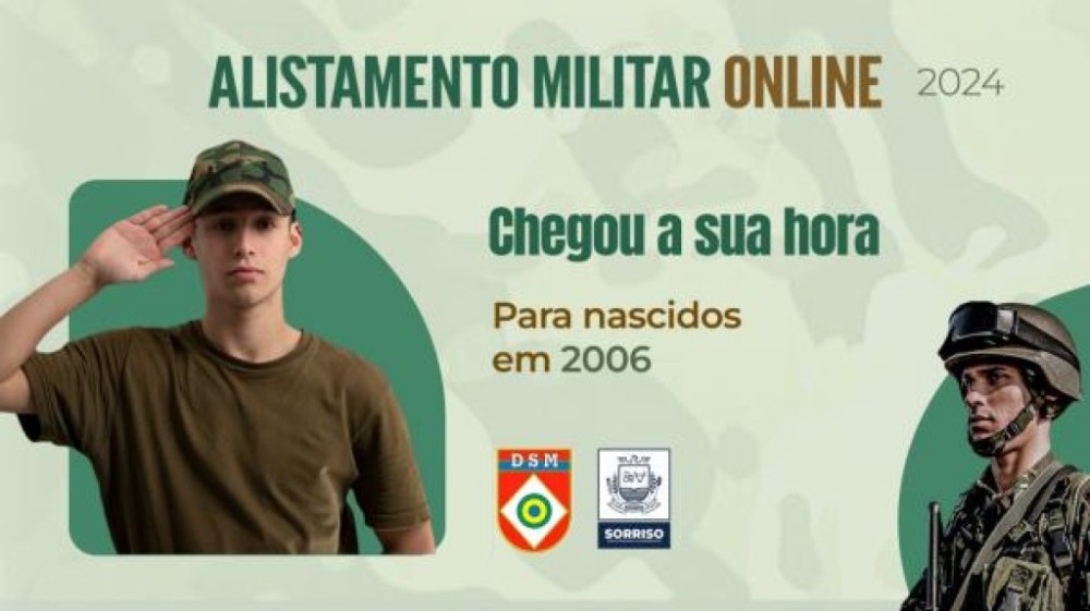 Alistamento para os nascidos em 2006 deve ser feito online