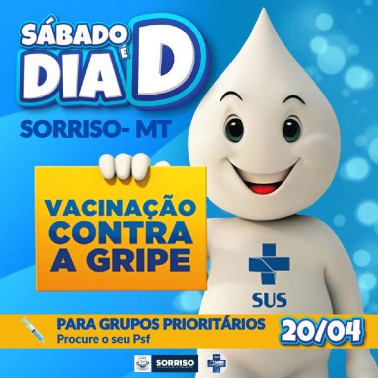 Sábado será Dia D de vacinação contra a gripe