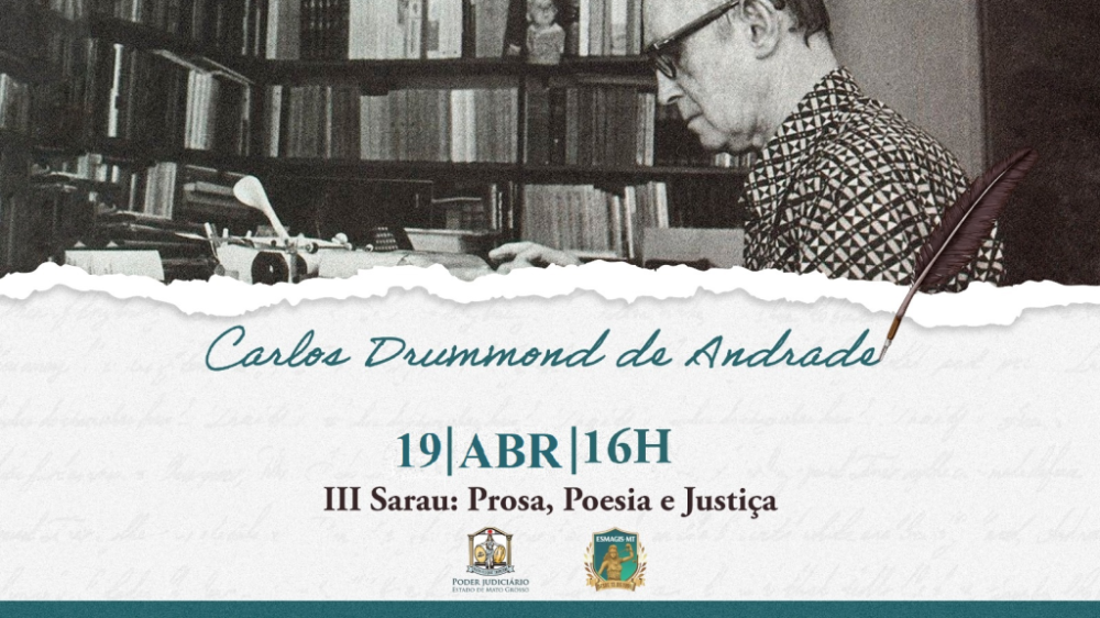 Desembargador, juízes e familiares rendem homenagem a Carlos Drummond durante Sarau na Esmagis-M
