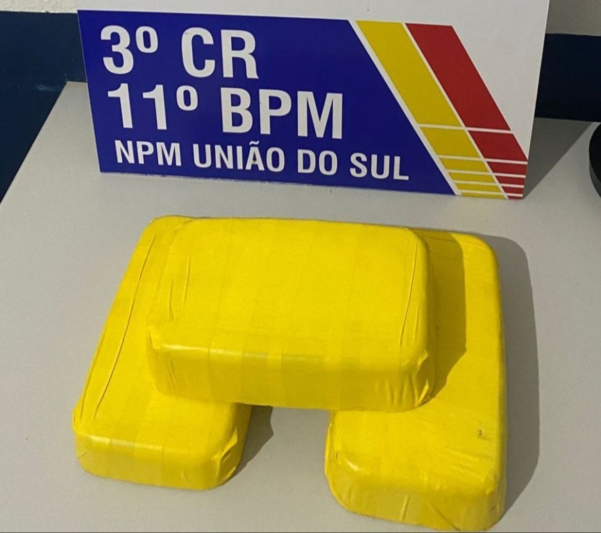 Homem é preso pela Polícia Militar com tabletes de cocaína em União do Sul