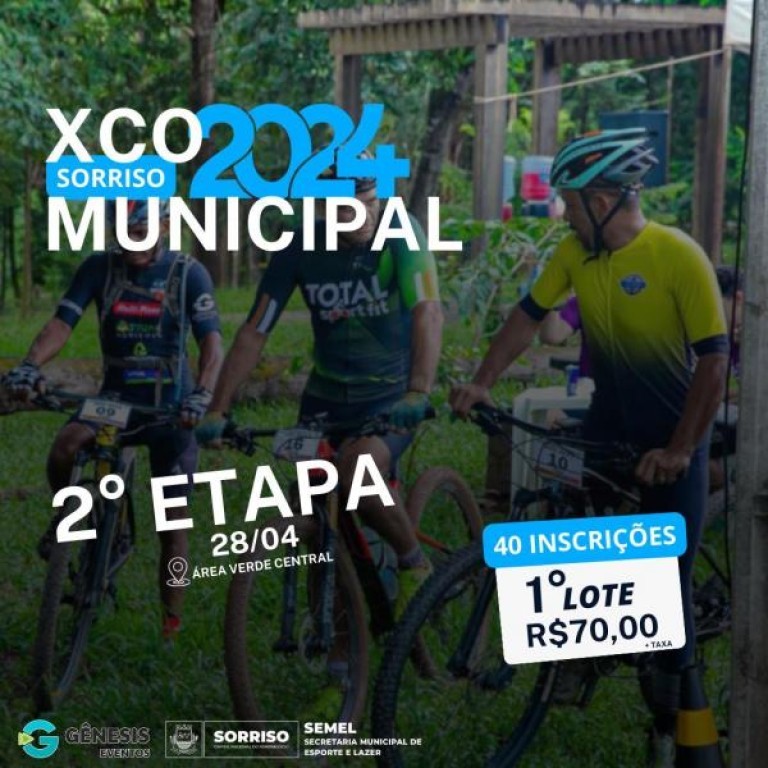 Sorriso sedia 2ª etapa do Campeonato Municipal de MTB XCO