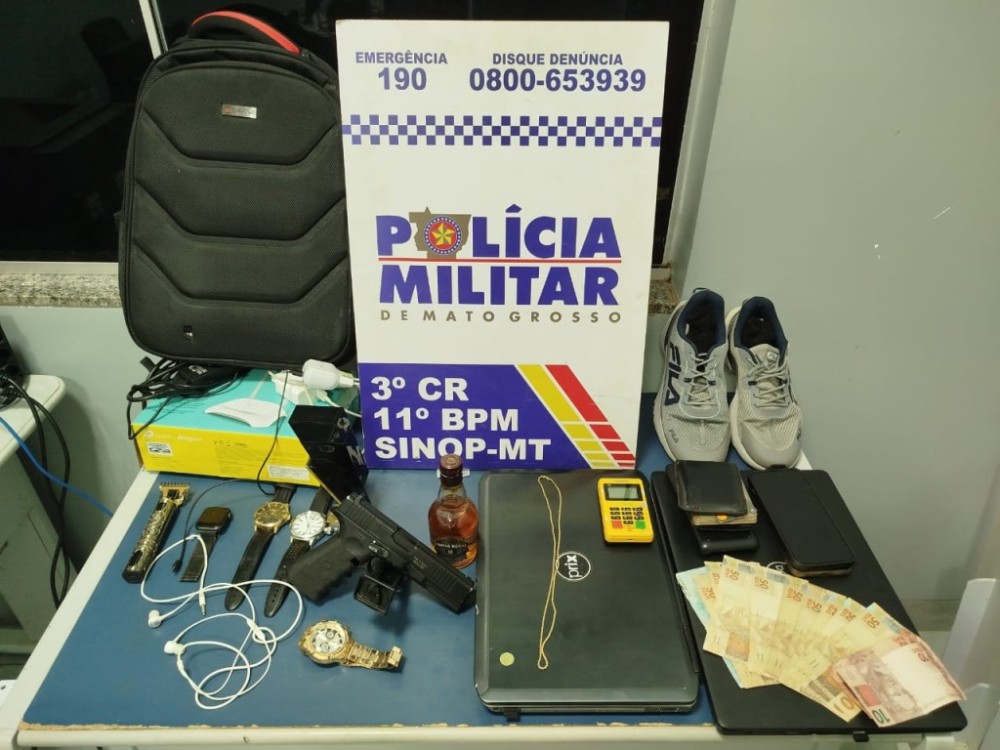 Polícia Militar prende suspeito, apreende adolescente e recupera veículos roubados