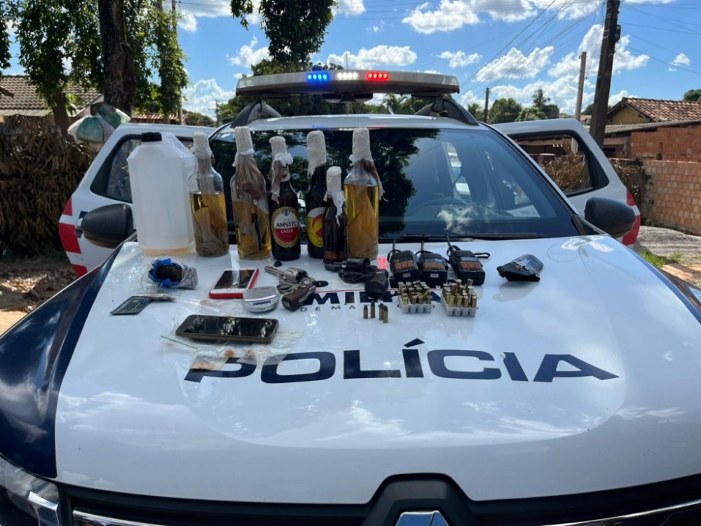 Polícia Militar prende homem e apreende adolescente com armas e artefatos explosivos em Sorriso