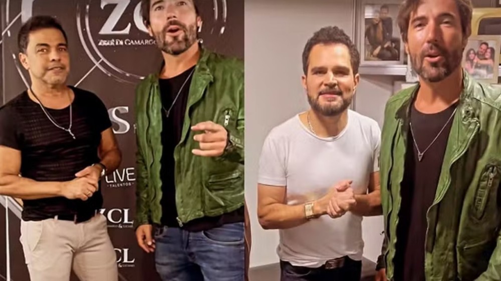 Após viralizar com lanchonete vazia, Sandro Pedroso recebe Zezé e Luciano: ‘Vim de SP’