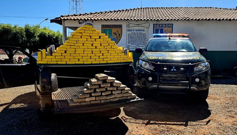Gefron apreende 133 tabletes de entorpecentes em Cáceres; prejuízo ao crime é de R$ 2,8 milhões