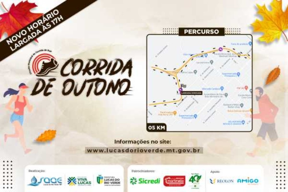 Esporte: Corrida de Outono já tem percurso definido