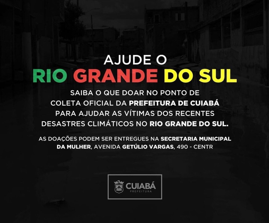 Sistema 'Drive Thru' será montado na Secretaria da Mulher para receber doações que serão enviadas ao RS; Ação iniciará segunda-feira (13)