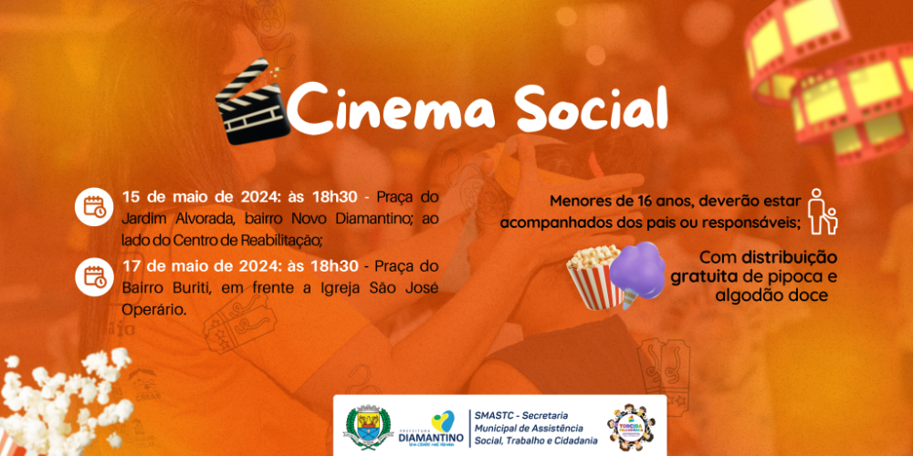 Cinema Social em Diamantino acontece nesta semana em alusão a Campanha Faça Bonito