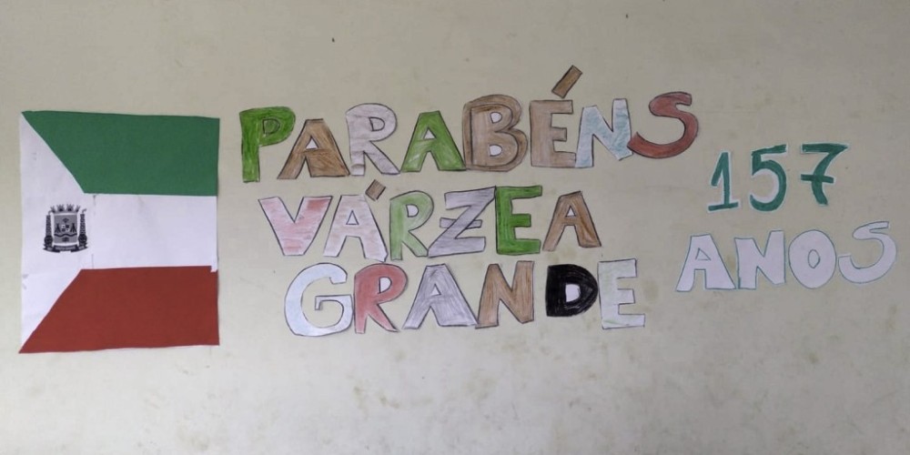 Crianças e adolescentes realizam atividades em comemoração ao aniversário de Várzea Grande