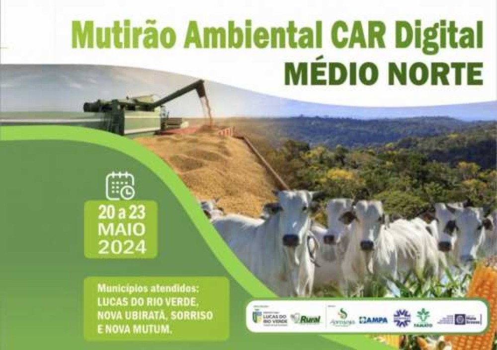 Mutirão do CAR Digital começa na próxima segunda-feira (20)