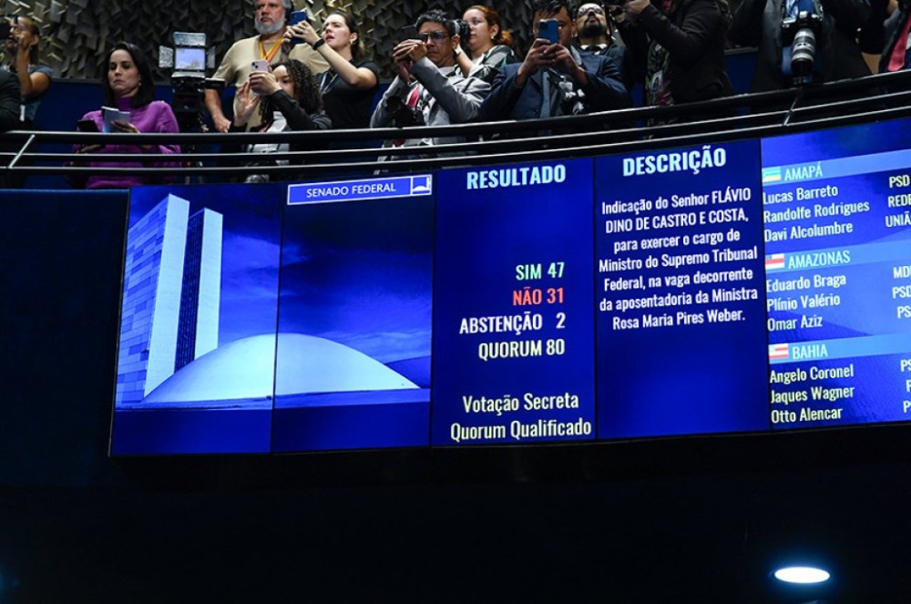 Em votação de autoridades não é possível comprovar como votou cada senador