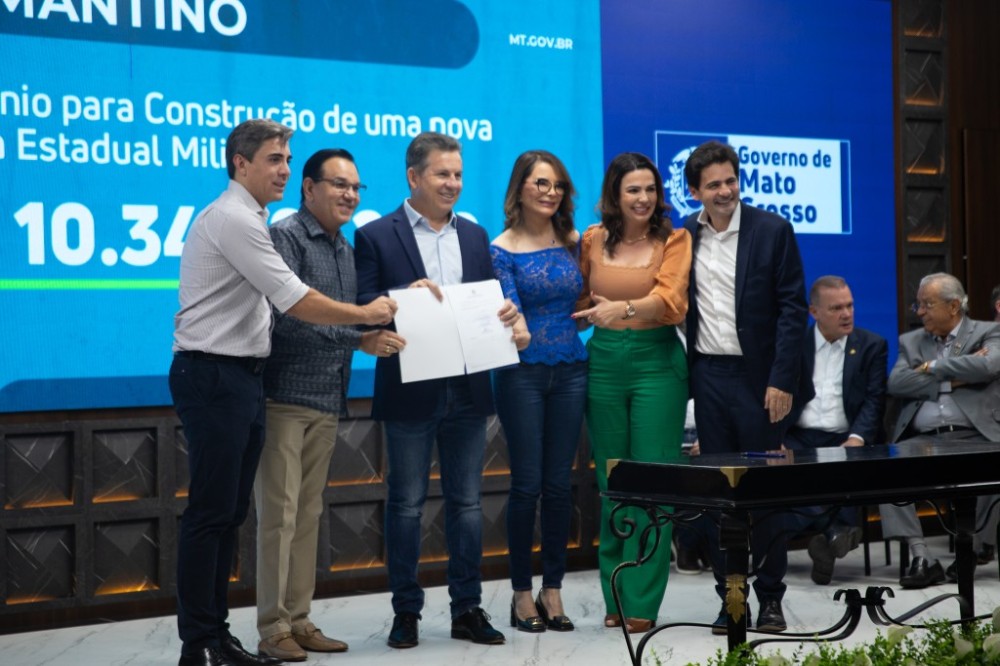 Prefeito assina convênio com Estado e recebe 10 milhões para construção de Escola Militar em Diamantino