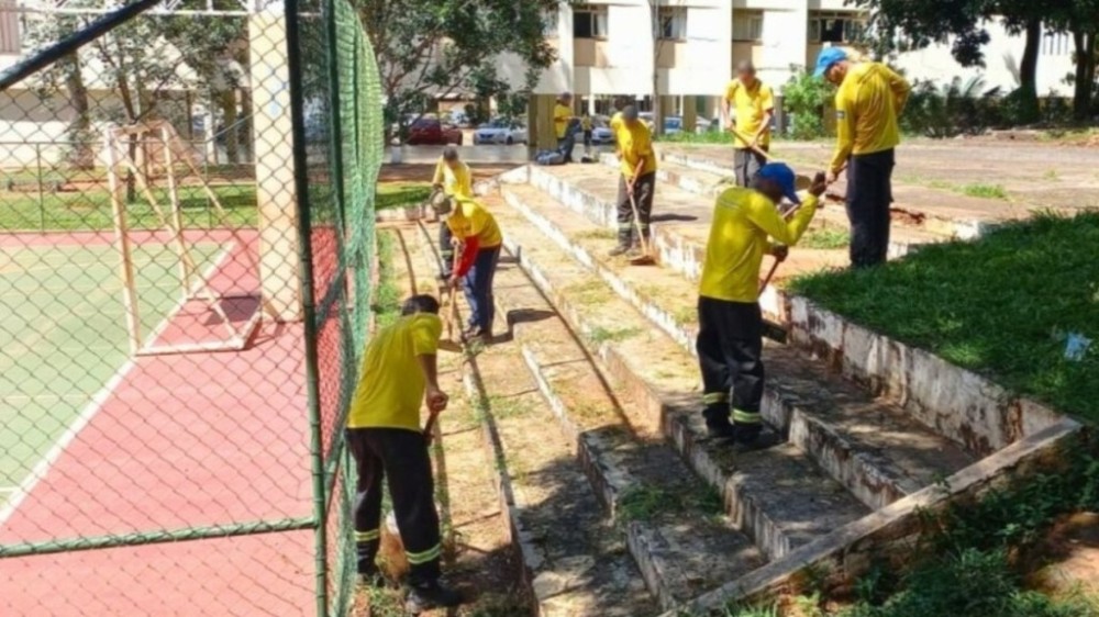 Quadras esportivas do Plano Piloto passam por manutenção
