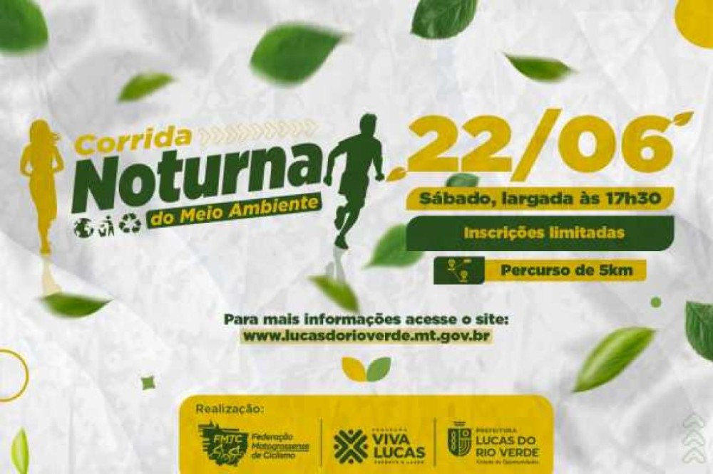 Inscrições abertas: Corrida Noturna do Meio Ambiente será no dia 22 de junho