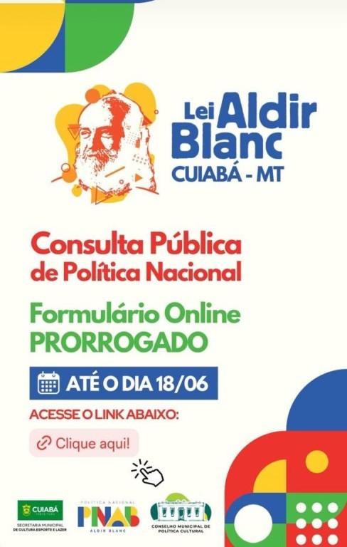Cultura prorroga para 18 de junho prazo da consulta pública referente ao Plano Anual de Aplicação de Recursos da Lei Aldir Blanc
