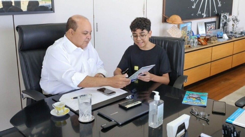 Ibaneis recebe Ryan Maia, o mais jovem membro da Academia de Letras do Brasil