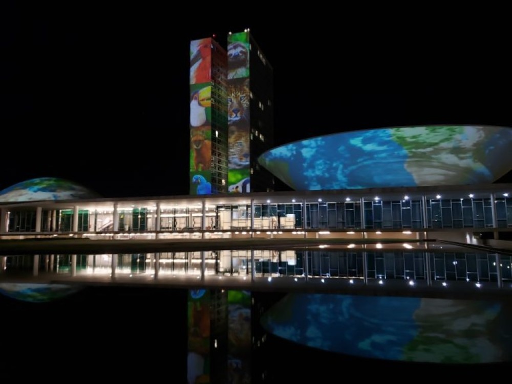 Congresso Nacional recebe projeção de imagens pelo Dia Mundial do Meio Ambiente